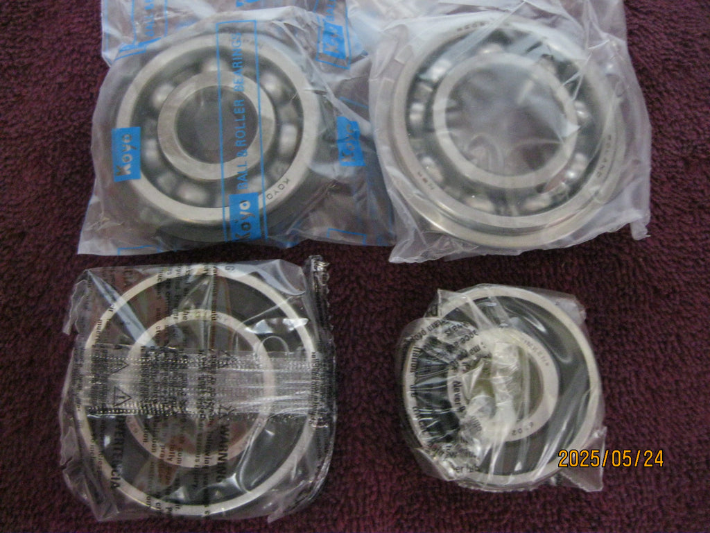 1980-1988 Transmission 4 Bearing Set, Clutch and Sprocket Shafts: Left and Right