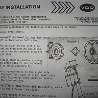 1974-1976 Husqvarna WR LELEU HUB Speedometer Conversion "HP" # 938 + Instruction