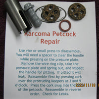 Karcoma Petcock Rebuild CORK GASKET DISK Replaces Vintage Paper/Rubber