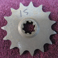 1974-1979 Husqvarna 15T COUNTER SHAFT SPROCKET 15 Tooth, 8 Spline 16-12-471-06 NOS