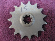 1974-1979 Husqvarna 15T COUNTER SHAFT SPROCKET 15 Tooth, 8 Spline 16-12-471-06 NOS