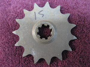 1974-1979 Husqvarna 15T COUNTER SHAFT SPROCKET 15 Tooth, 8 Spline 16-12-471-06 NOS
