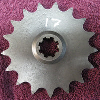 1974-1979 Husqvarna NOS 17T COUNTER SHAFT SPROCKET 17 Tooth, 8 Spline 16-12-471-08